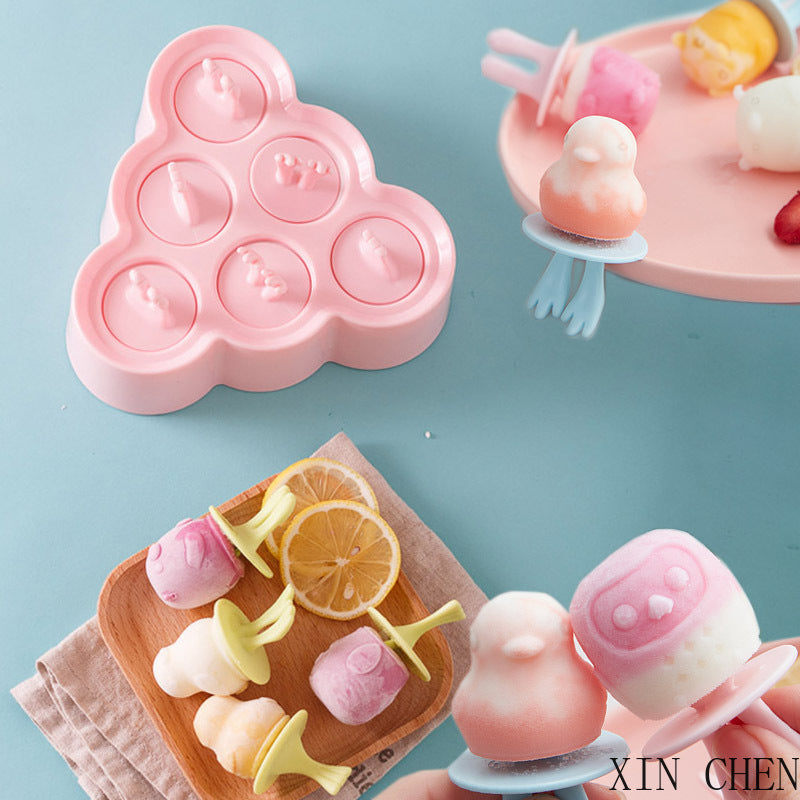 Cute Animal Shape Ice Cream Popsicle Mold - Image 0