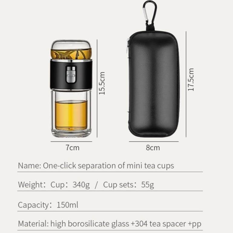 Double Glass Portable Eco-Friendly Tea Infuser - Image 8