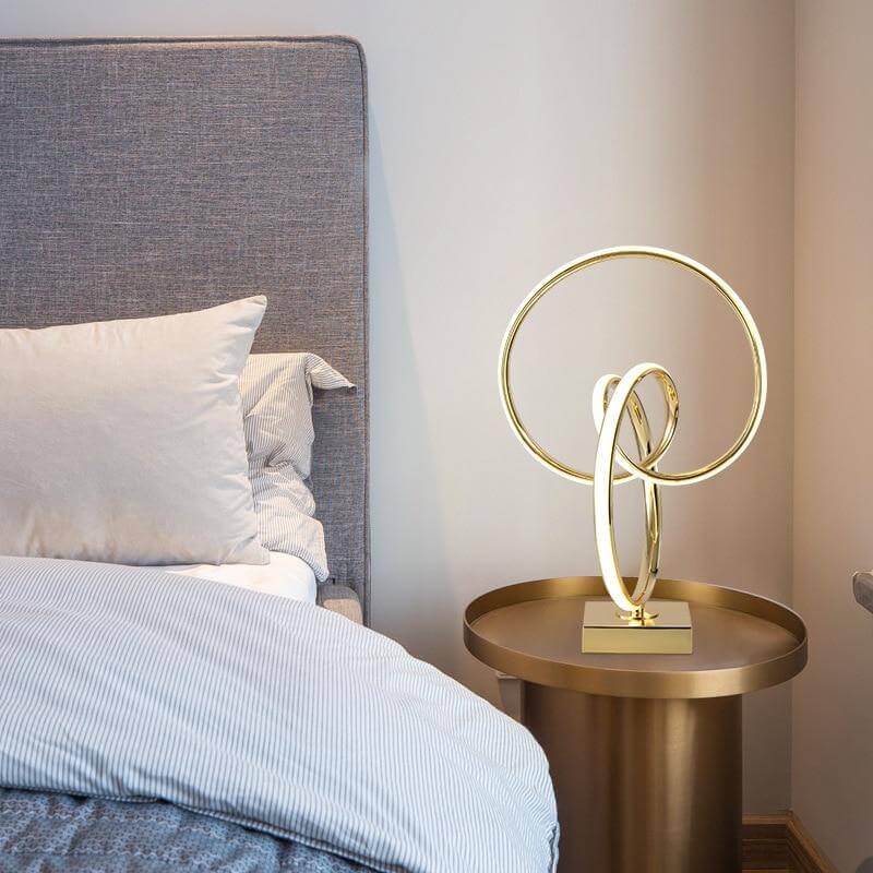 Modern Art Spiral Golden Led Table - Image 0