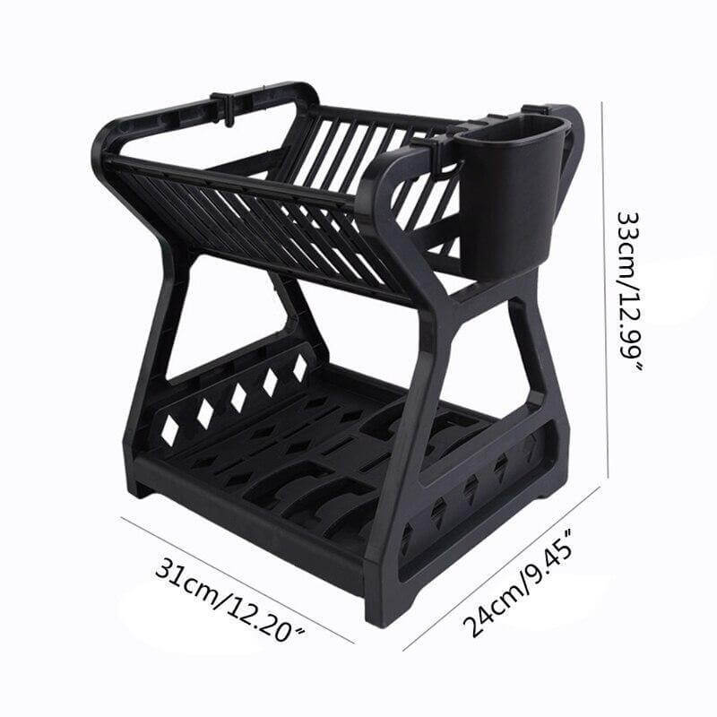 Double-layer Multifunctional Countertop Sink Dish Drying Rack - Image 4