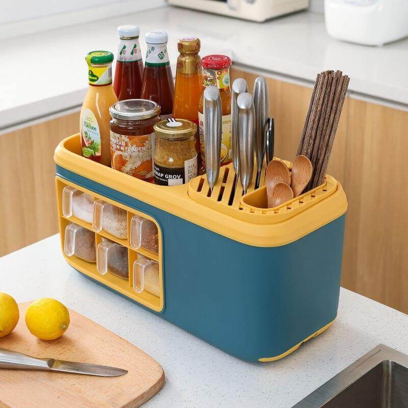 Multifunctional Kitchen Silverware Grain Storage Organizer - Image 1