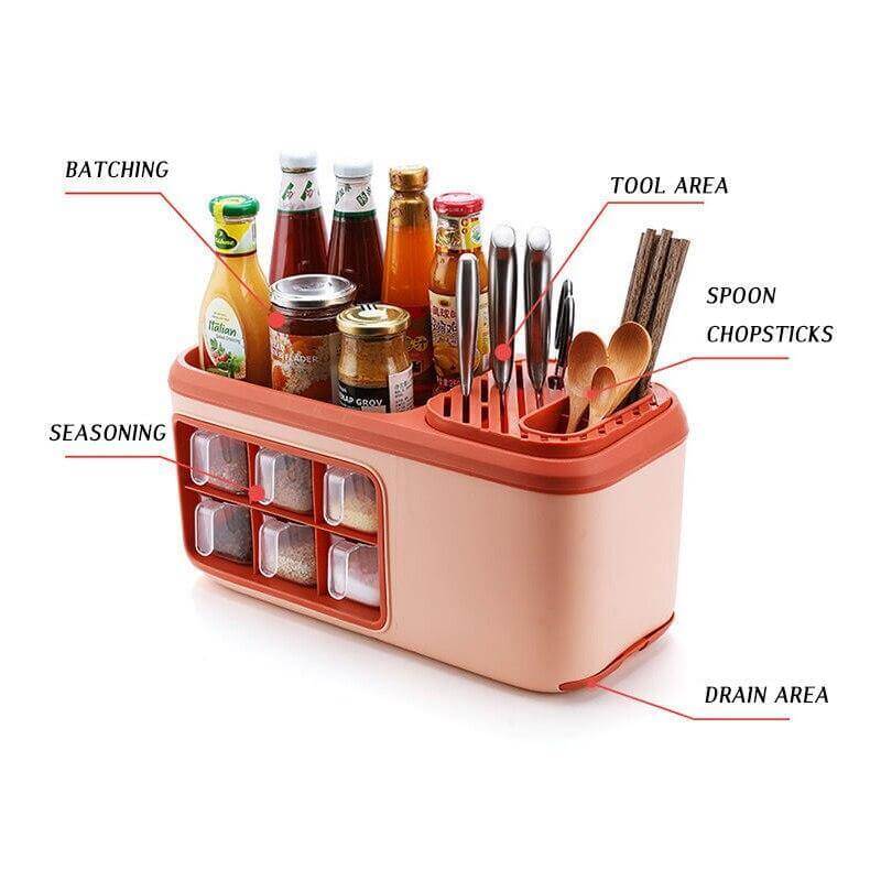 Multifunctional Kitchen Silverware Grain Storage Organizer - Image 2