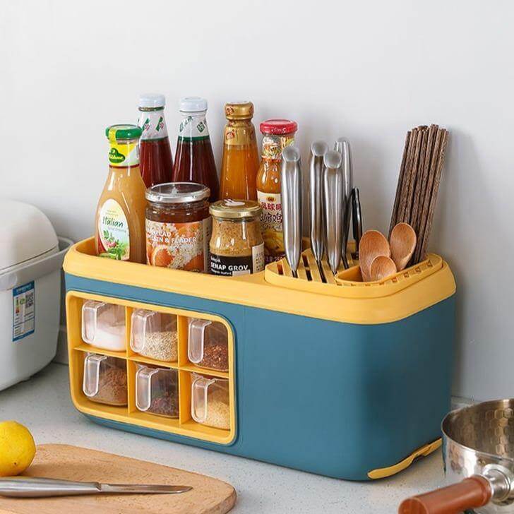 Multifunctional Kitchen Silverware Grain Storage Organizer - Image 0