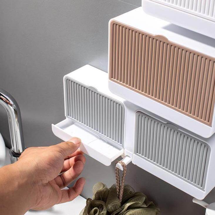 Creative Double Storage Wall Mounted Soap Box - Image 5