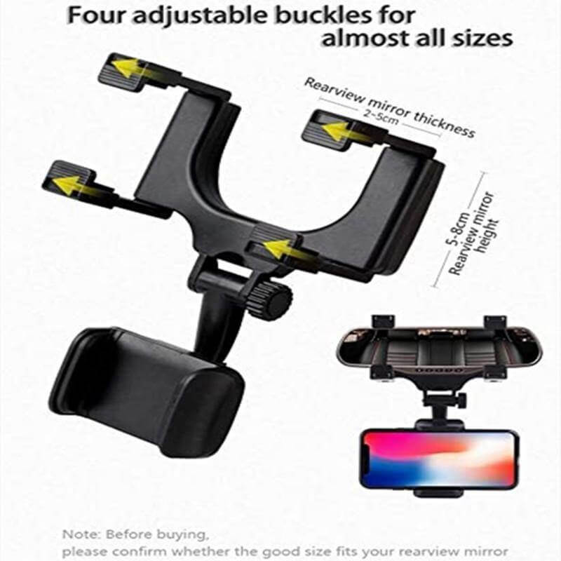 Universal Car Rearview Mirror Phone Holder - Image 5