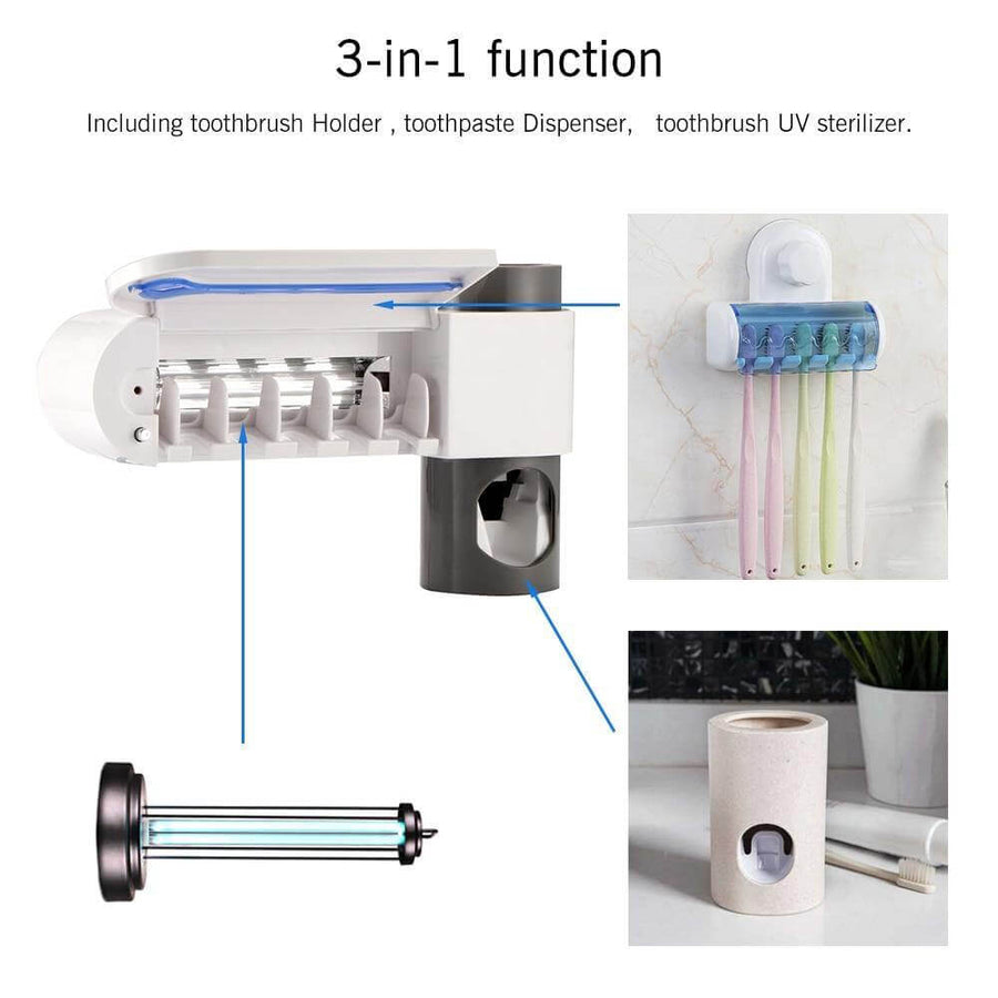 Wall-Mounted Toothbrush Disinfection Storage Organizer - Image 4