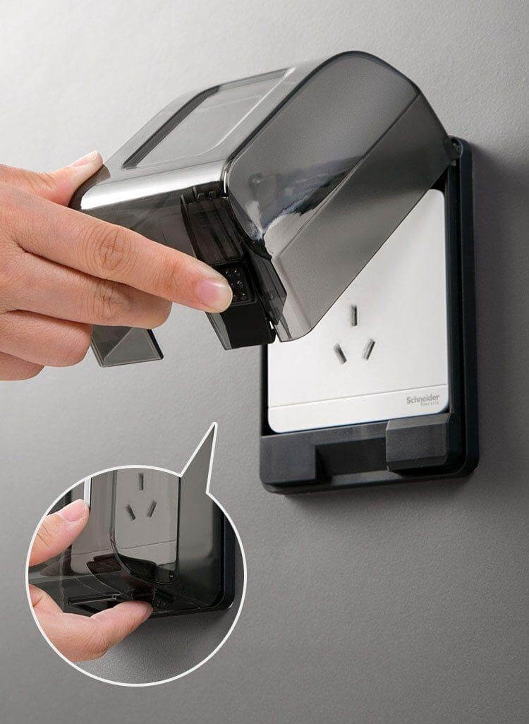 Bathroom Waterproof Large Transparent Socket Protective Box - Image 4