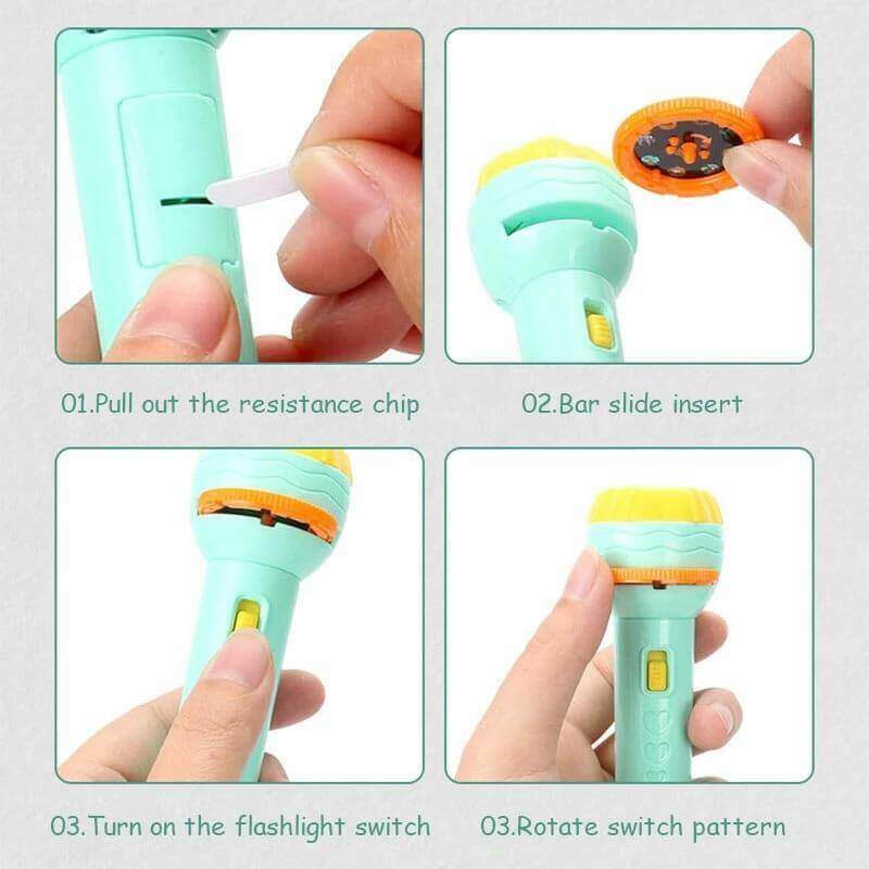 Educational Cartoon Kids Flashlight Projector - Image 3