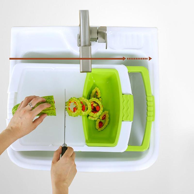 Portable Cutting Board Vegetable Drainer - Image 5