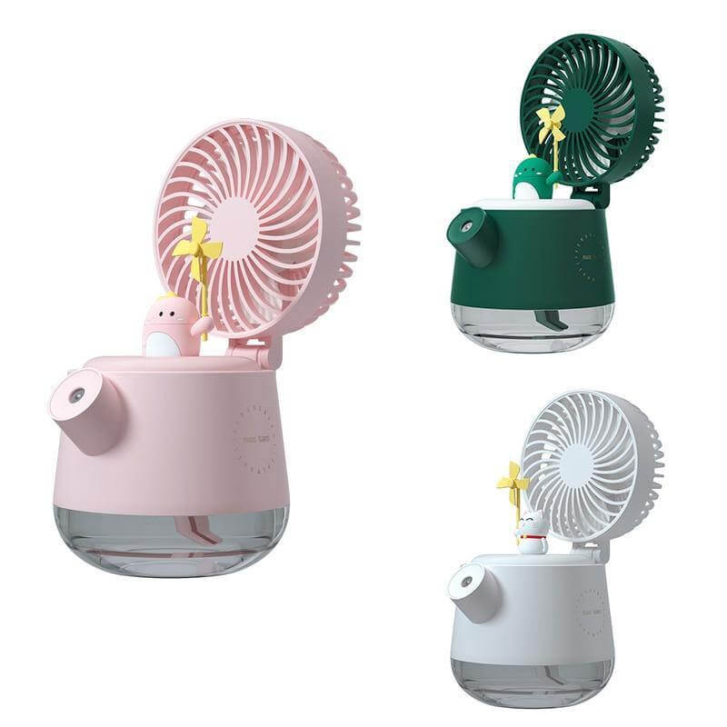 Portable Desktop Night Light Humidifier Fan - Image 5