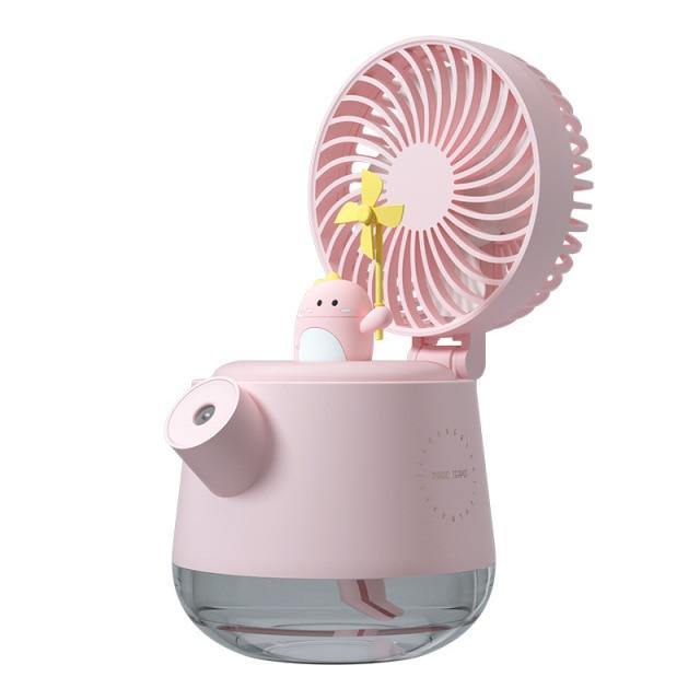 Portable Desktop Night Light Humidifier Fan - Image 10