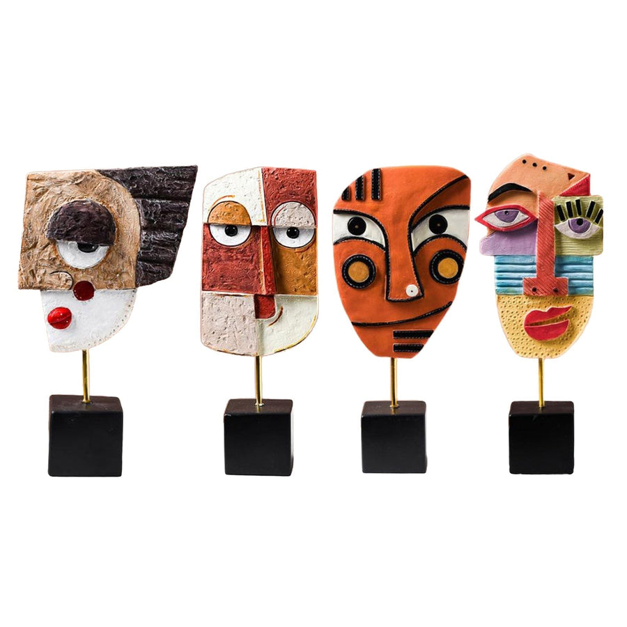 Abstract Pop Art Face Home Sculpture - Image 12
