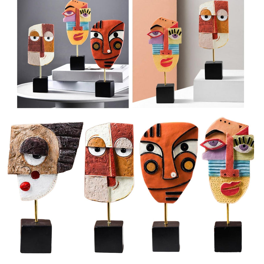 Abstract Pop Art Face Home Sculpture - Image 13