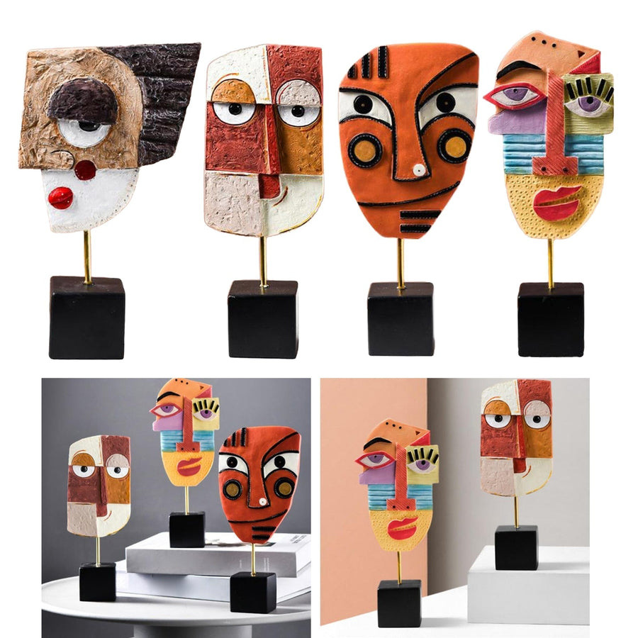 Abstract Pop Art Face Home Sculpture - Image 11