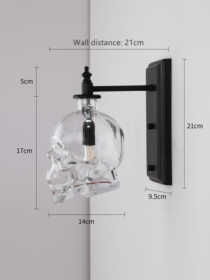 Retro Skull Glass Pendant Light - Image 9