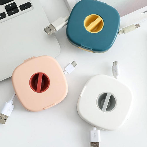 Portable Cable Storage Winder Phone Holder - Image 0