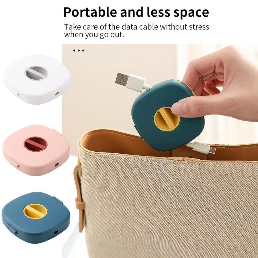 Portable Cable Storage Winder Phone Holder - Image 1