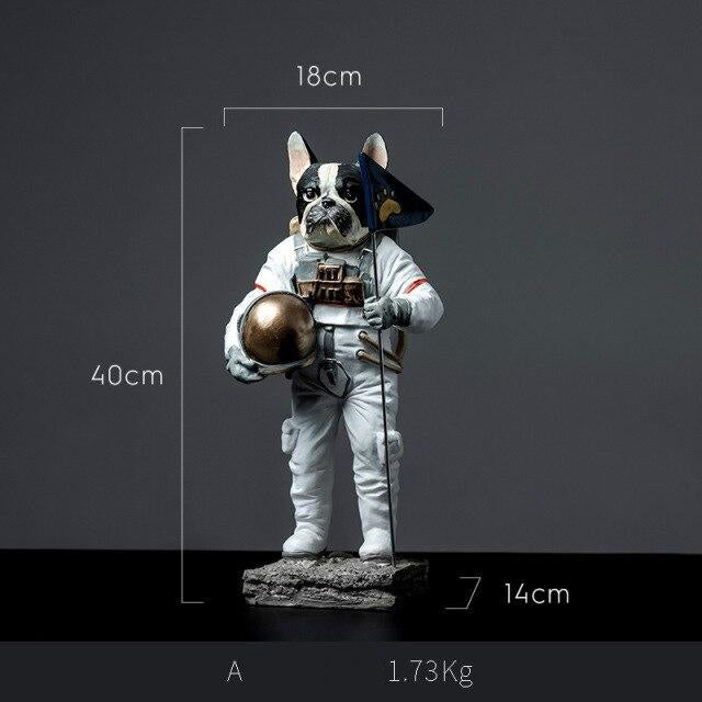 Modern Dog Astronaut Resin Figurine - Image 10