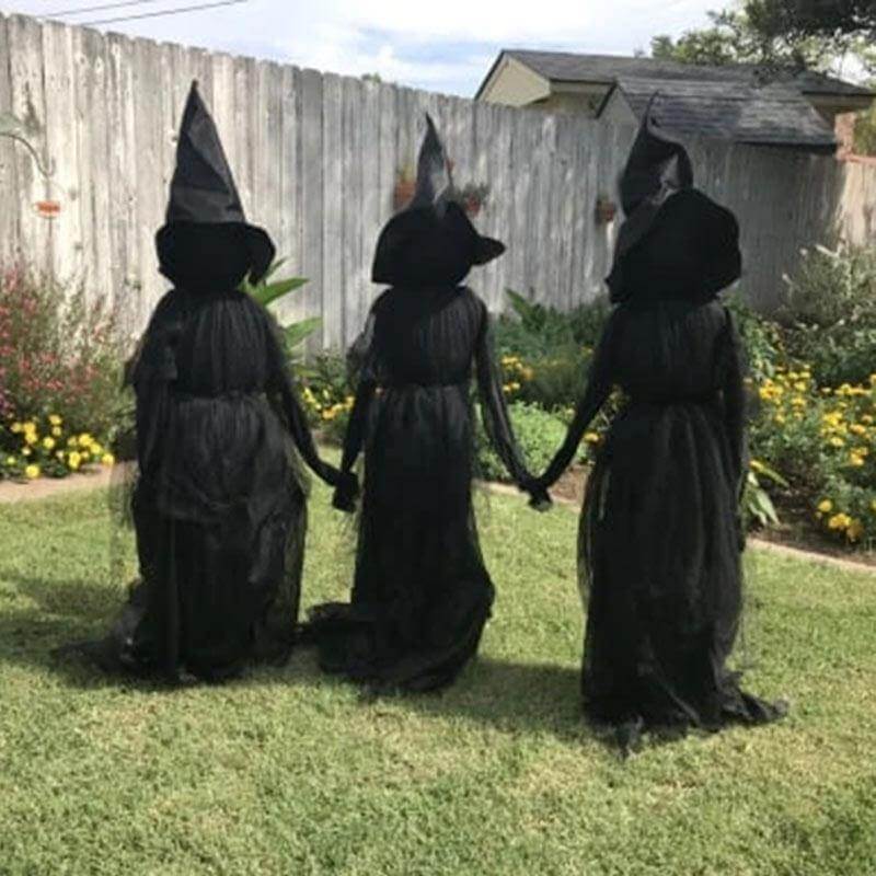 3Pcs Voice Control Halloween Witch Decoration Light Set - Image 0
