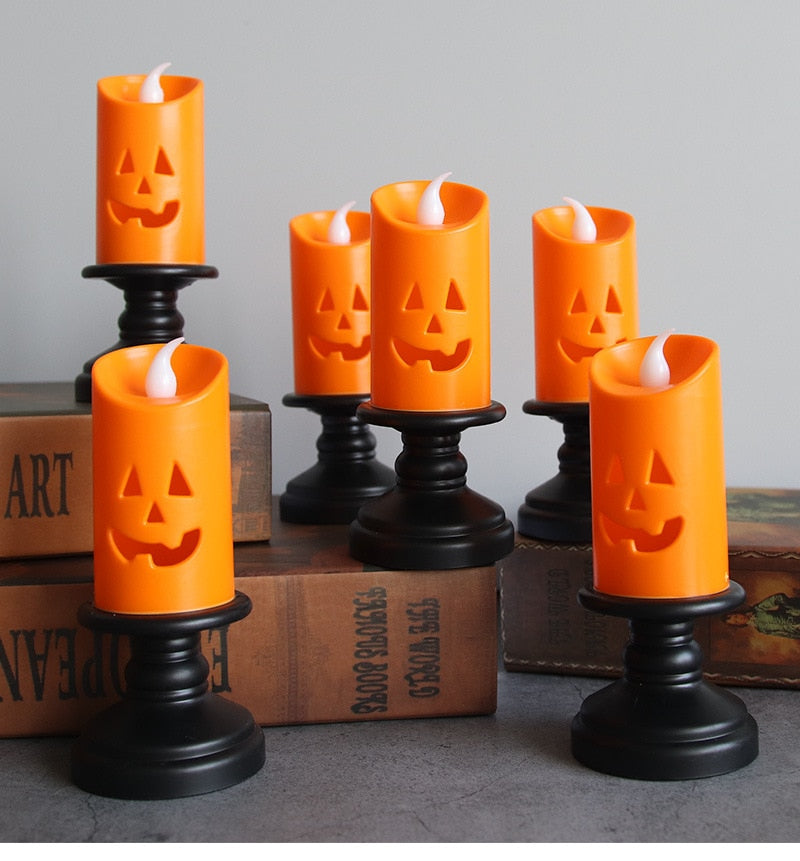 LED Scary Pumpkin Halloween Candle Light - Image 0
