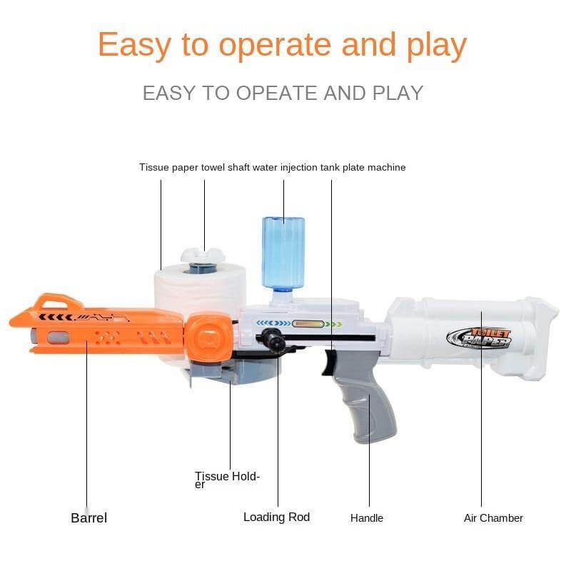 Wet Roll Paper Toy Shooting Gun - Image 5