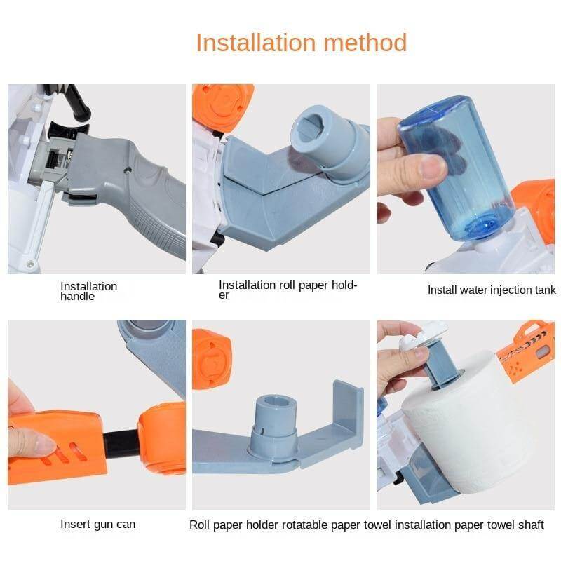 Wet Roll Paper Toy Shooting Gun - Image 7
