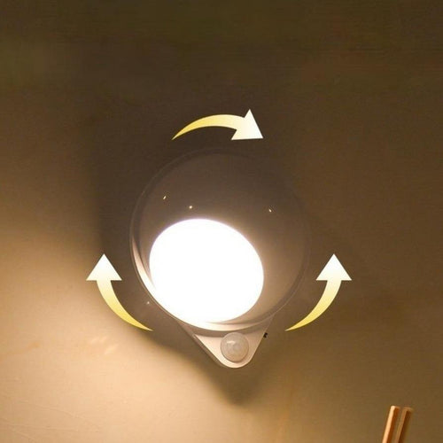 360 Rotating Water Drop Body Sensing Rechargeable Lamp - Image 0