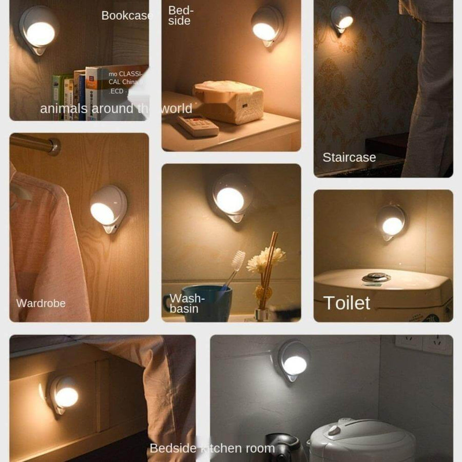 360 Rotating Water Drop Body Sensing Rechargeable Lamp - Image 2