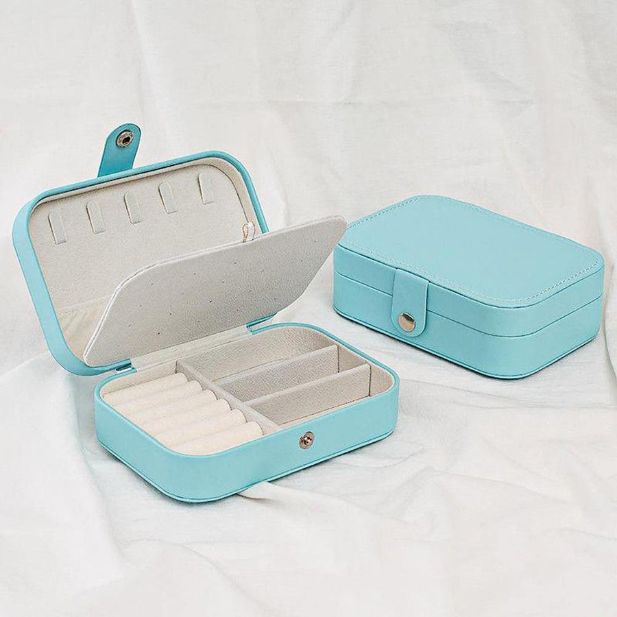 Double-Layer Leather Jewelry Organizer Box - Image 9