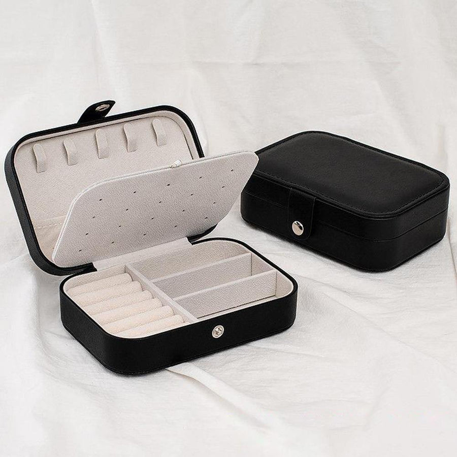 Double-Layer Leather Jewelry Organizer Box - Image 13