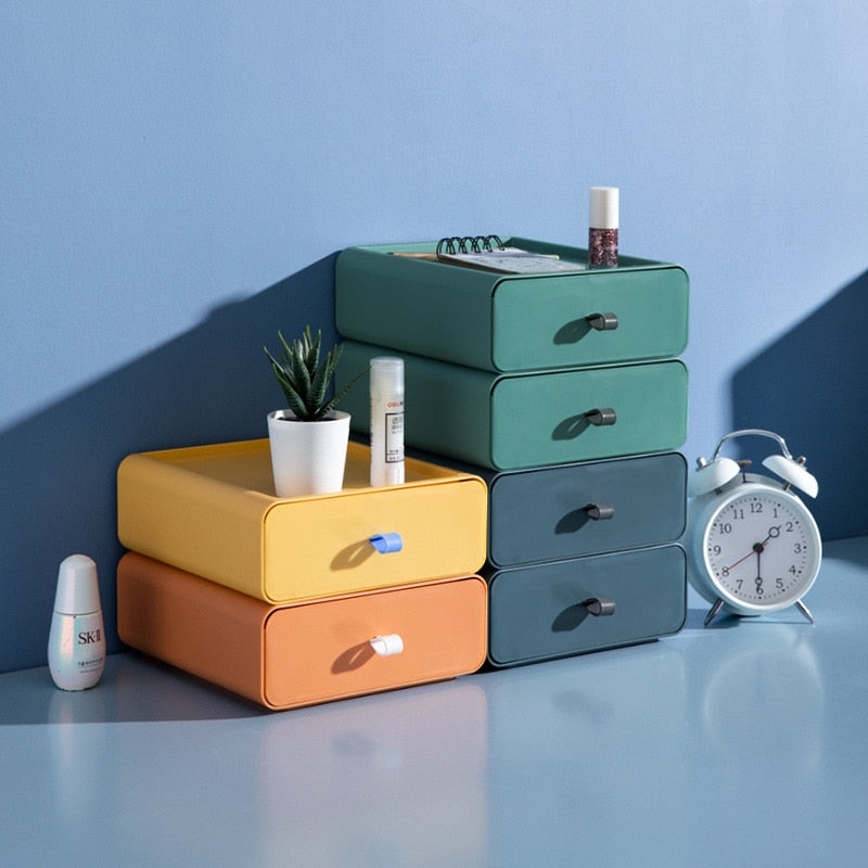 Colorful Stackable Makeup Storage Box - Image 9