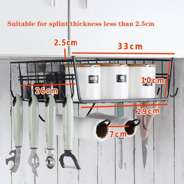 Easy Hang Kitchen Cabinet Storage Organizer Rack - Image 3