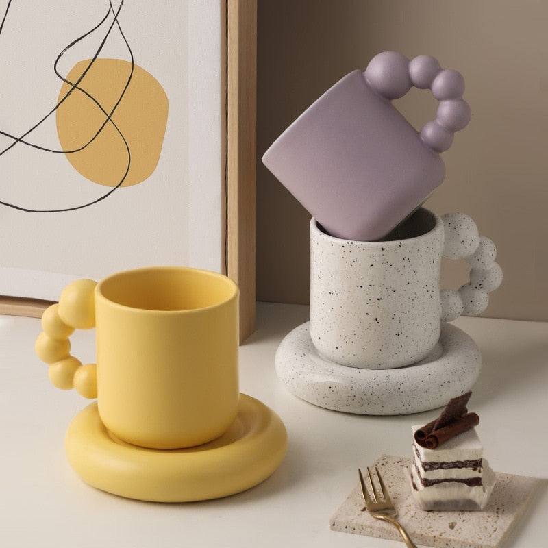 Nordic Ceramic Berry Handle Coffee Mug - Image 0