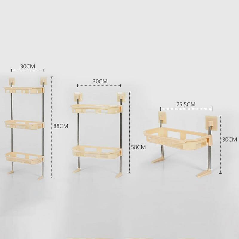 Multilayer Wall-mounted Bathroom Shelf Organizer Rack - Image 10