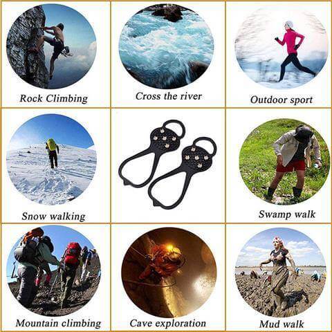 Non-Slip Hiking Snow Climbing Shoe Spike Grips - Image 2