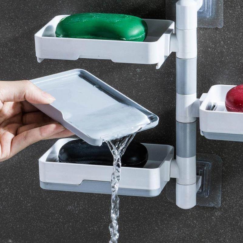 Wall-Mounted Multi Layer Rotatable Soap Holder - Image 3