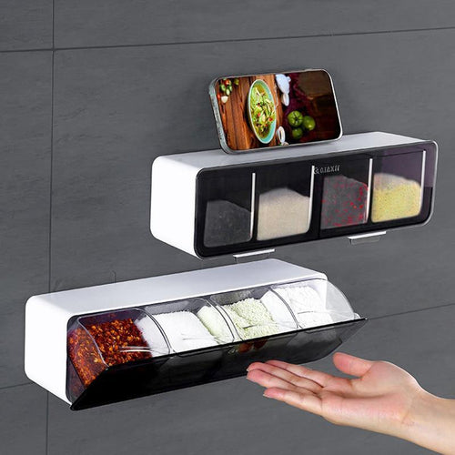 Wall-Mounted Spice Seasoning Jar Rack - Image 0