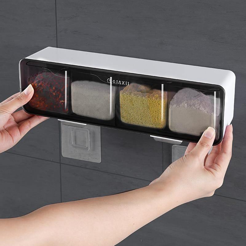 Wall-Mounted Spice Seasoning Jar Rack - Image 3