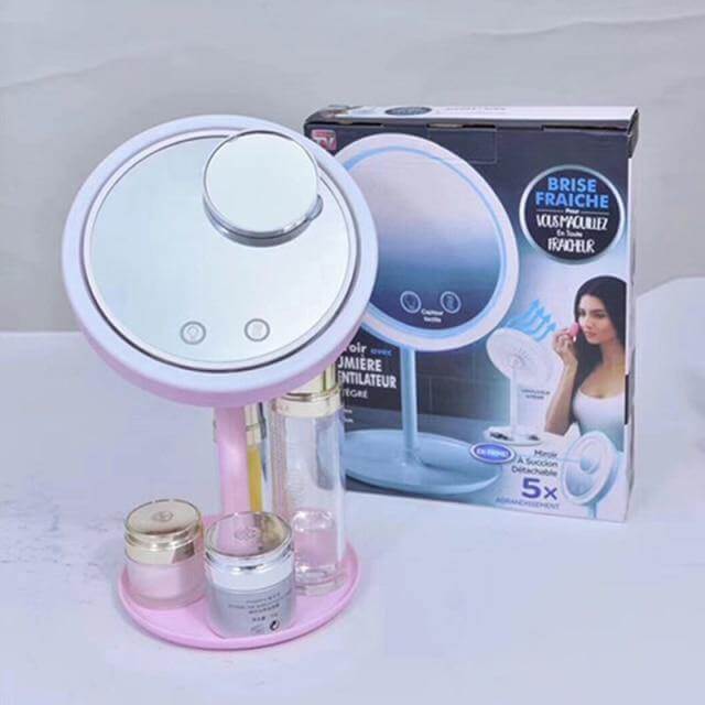 2in1 LED Light Makeup Mirror With Fan - Image 7