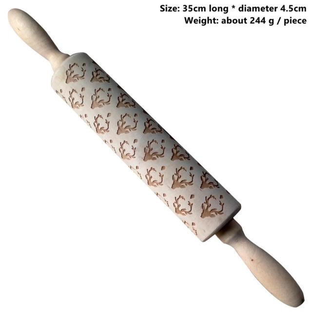 3D Wooden Christmas Rolling Pin - Image 10