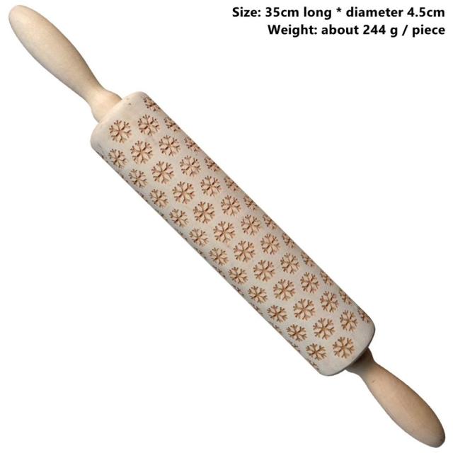 3D Wooden Christmas Rolling Pin - Image 6