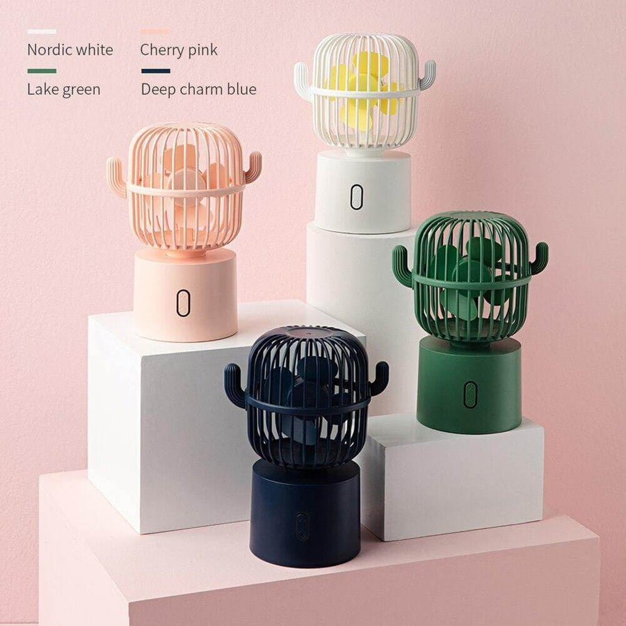 Rechargeable USB Portable Mini Cactus Fan - Image 4