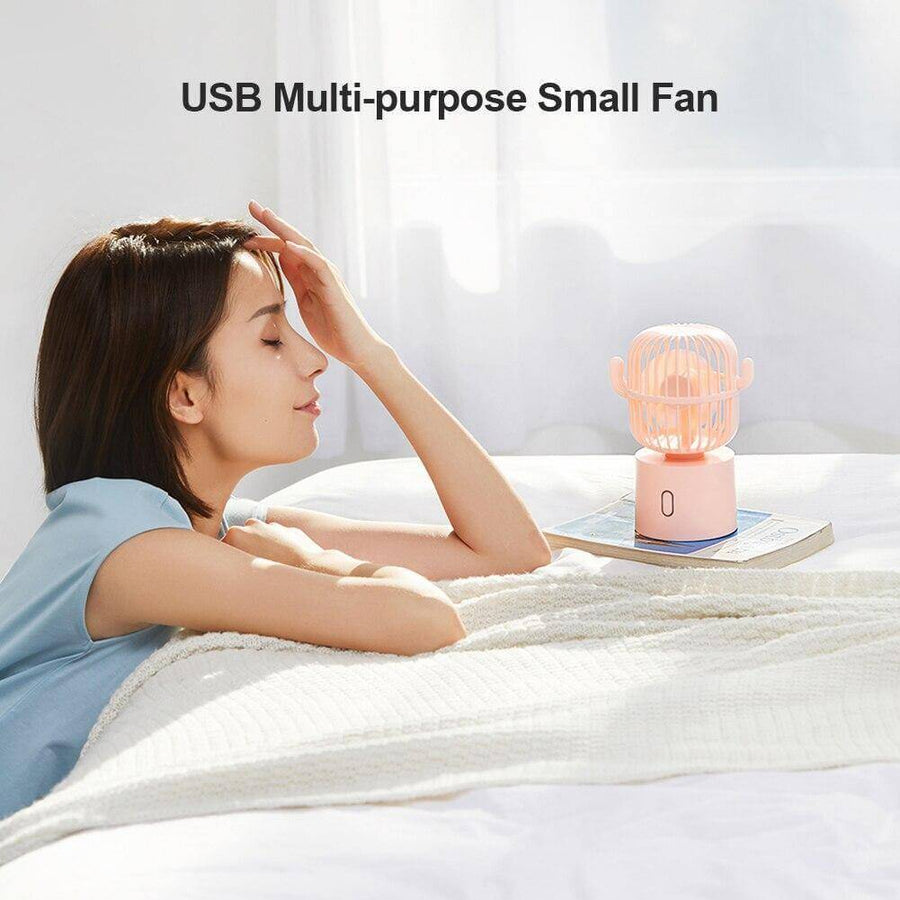 Rechargeable USB Portable Mini Cactus Fan - Image 11