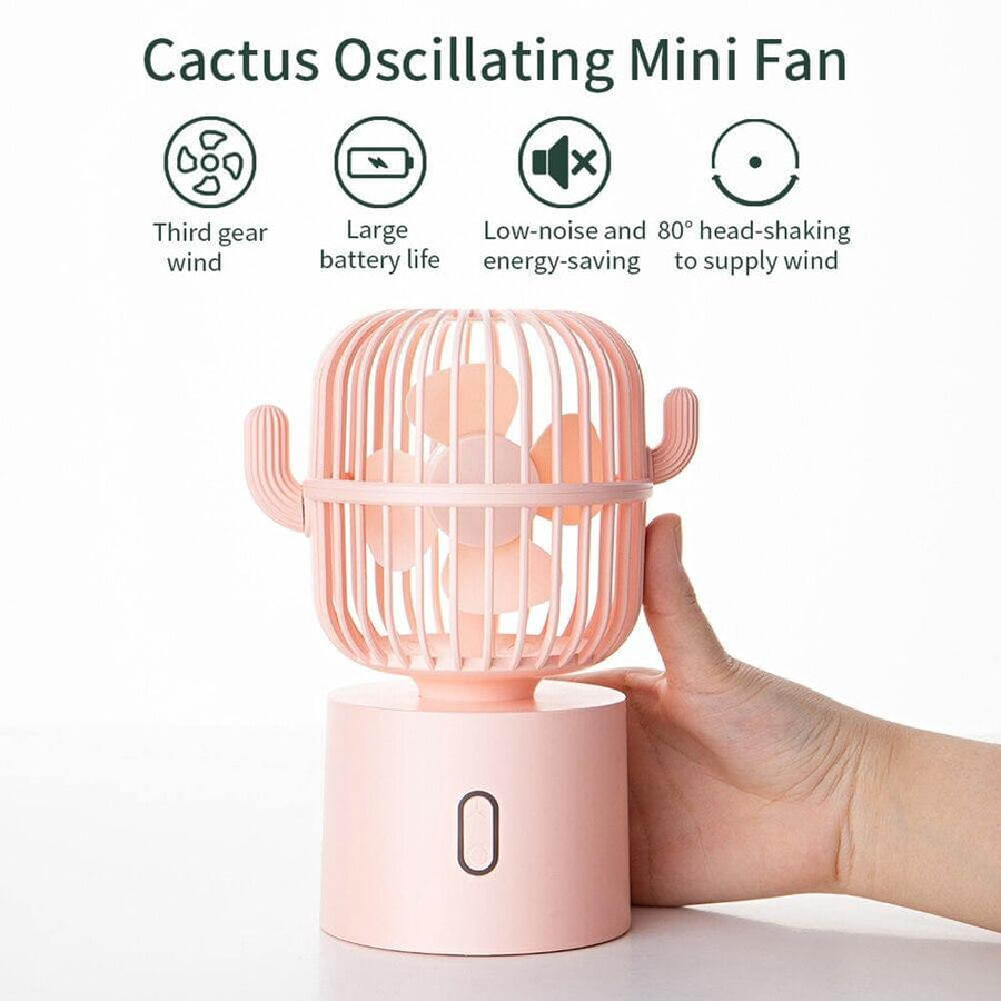 Rechargeable USB Portable Mini Cactus Fan - Image 8