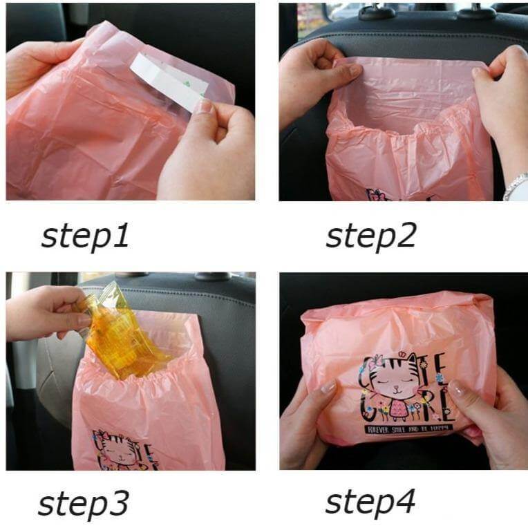 Mini Disposable Car Trash Bag - Image 2