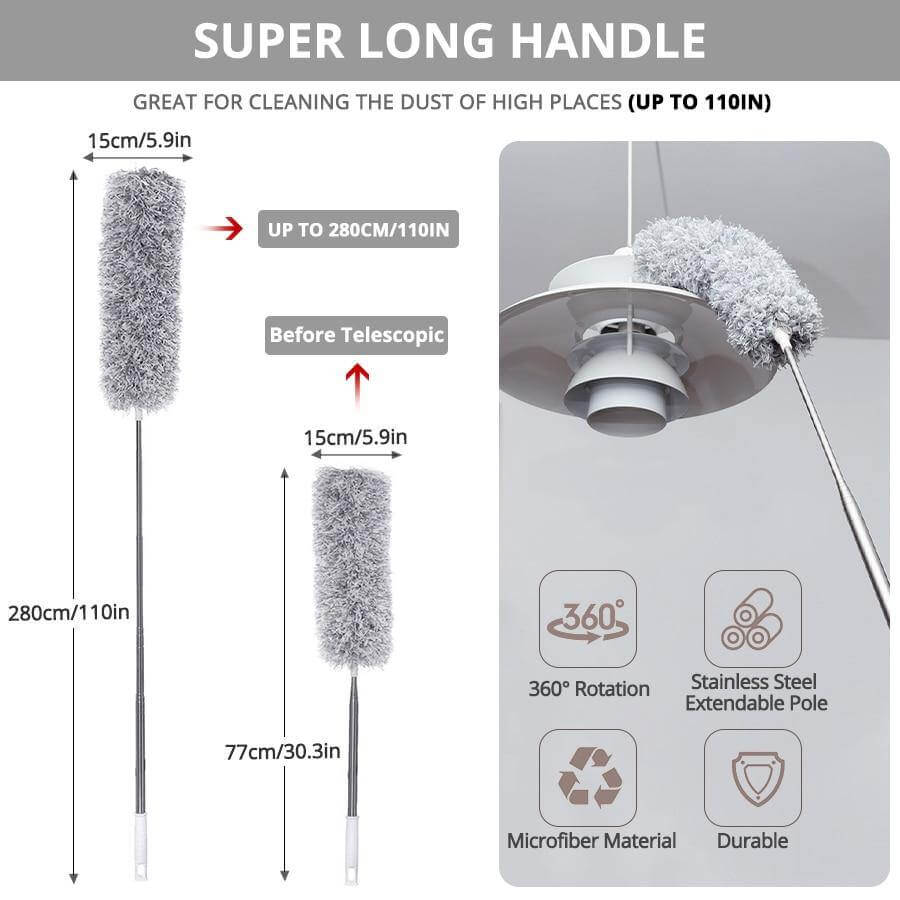 Ultra-Long Retractable Adjustable Microfiber Dust Brush - Image 3