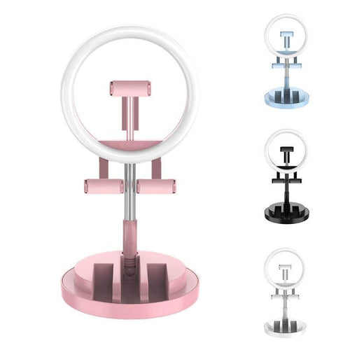 3 Modes Dimmable Foldable LED Selfie Round Light - Image 0