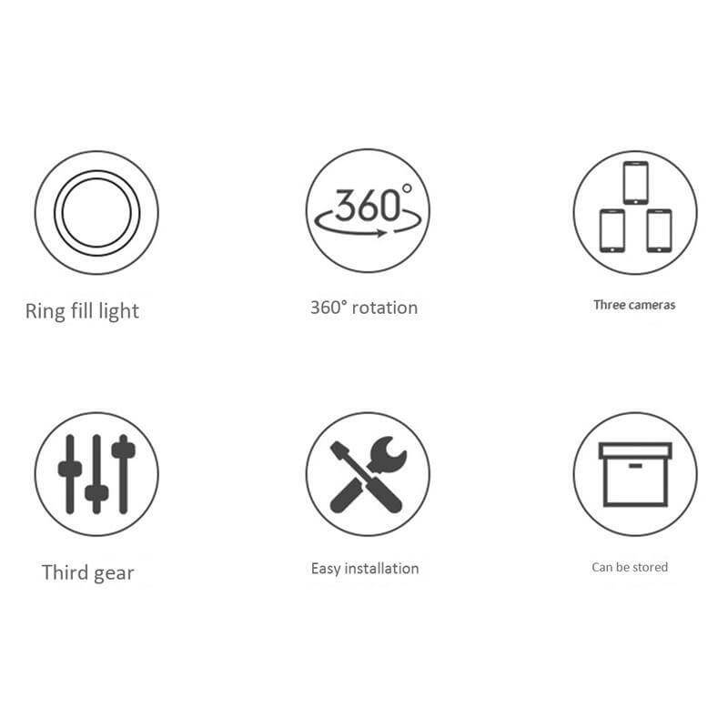 3 Modes Dimmable Foldable LED Selfie Round Light - Image 12