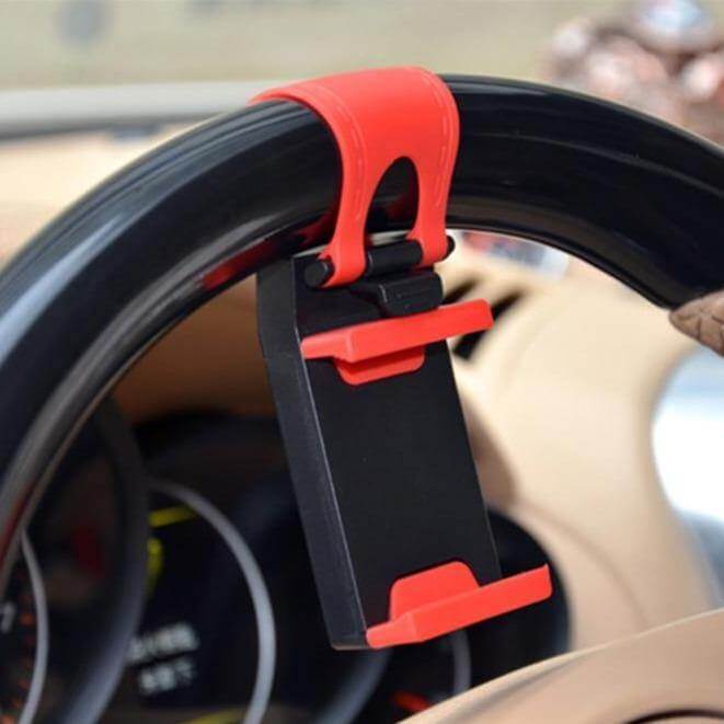 Universal Car Steering Wheel Phone Holder - Image 1