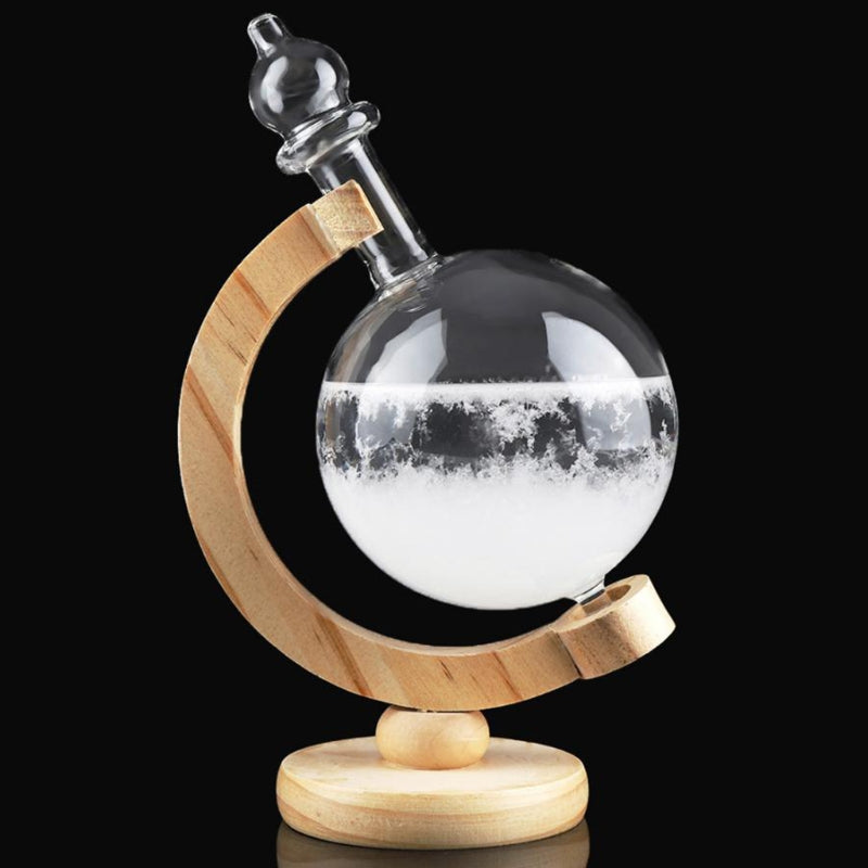 Wooden Weather Forecast Crystal Glass - Image 1